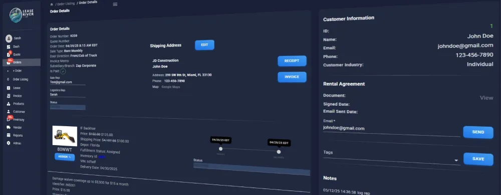 LeaseRiver App UI